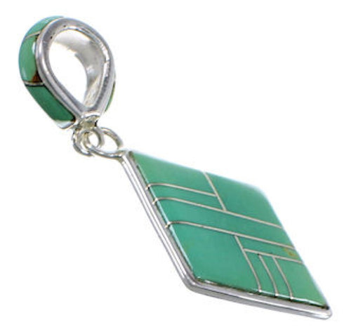 Southwest Sterling Silver Turquoise Pendant AX49363